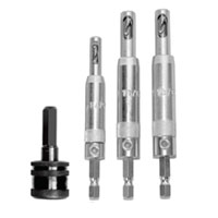 3 piece Snappy Hinge Bit Set With Chuck